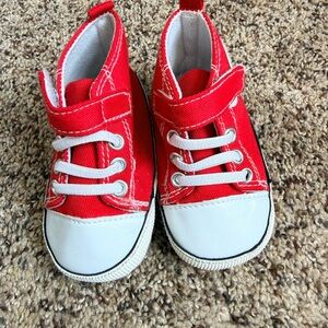 Red Baby High-Top Sneakers 12 Months